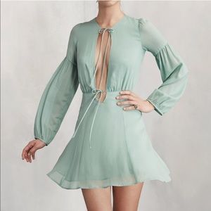 Reformation Bella dress in mint